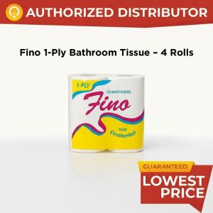 Fino 1-Ply Bathroom Tissue 20 GSM 1/4/9 Rolls – Soft Sulit Toilet Paper