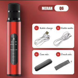 Mic Duet Bluetooth Mic Karaoke Wireless Q6 Portable KTV Microphone Bluetooth