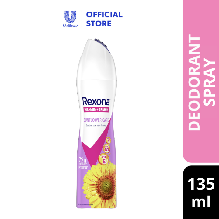 Rexona Women Spray Deodorant Sunflower Care 135ml - Lazada