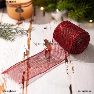 [COD] Springhooe 1 Roll Christmas Ribbon DIY Christmas Tree Decoration Wreath Decoration Gift Packaging Decoration Ribbon