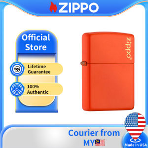 Zippo Orange Matte Design with Zippo Logo Windproof Pocket Lighter ｜Zippo 231ZL