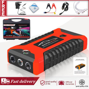 Car Jump Starter 99800mAh/12V Car Jumper Starting Booster Car Start Supply Portable USB Charger Multi-function Rechargeable Emergency Power bank Starting Device With Air Pump
