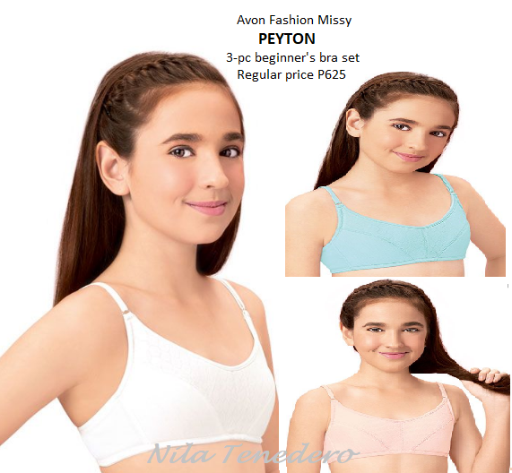Avon Missy PEYTON 3-pc beginner's bra set
