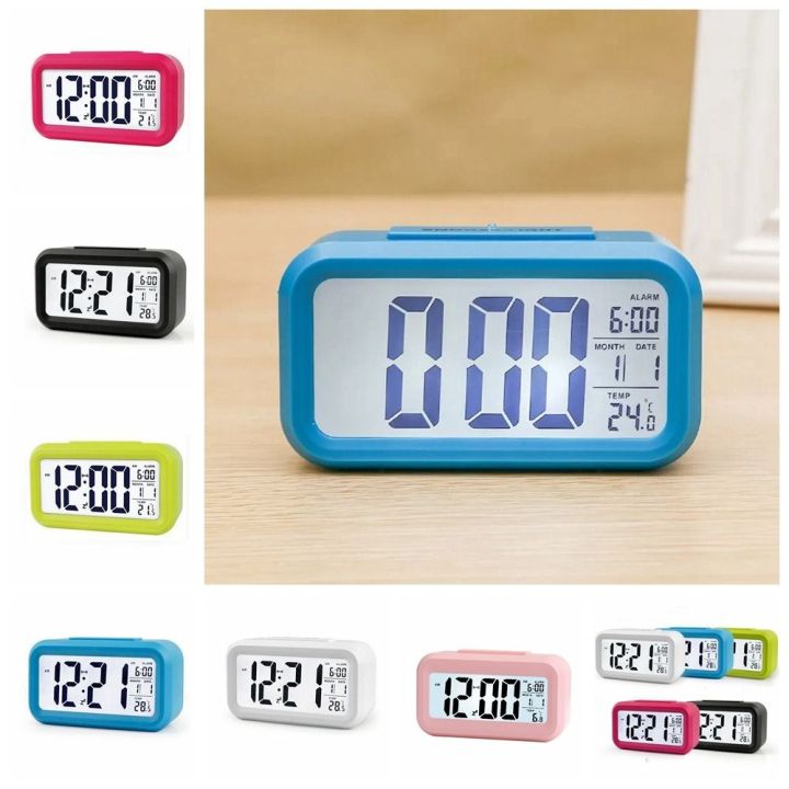 Mmkad Silent Digital Alarm Clock Luminous Plastic Smart Electronic 