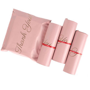 50Pcs THANK YOU Mailing Delivery Bag Pink Color Plastic Gifts Packing Shoe Bag Waterproof Express Mailer Courier Bag Organizer2026