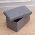 Foldable Chair Footstool Ottoman Bench Storage Chest Footrest Padded Seat. 
