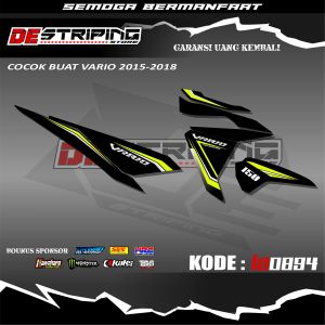 Striping Stiker Variasi Motor Vario 125 150 Led Semifull Motif Simpel Keren Kode LA0894