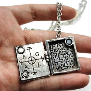 2022 Necklace Punk Retro Magic Book Hidden Skull Funny Dark Necklace Female Jewelry Pendant Necklace for Women