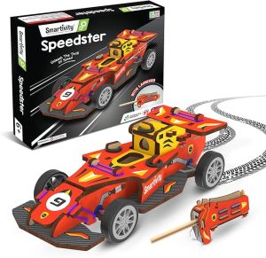 Smartivity DIY Speed CAR Toy for Kids Ages 6-12 | F1- Racing Car with Launcher | Fun Birthday Gift for Boys and Girls | STEM Learning Car Toys for 6789101112 Years | STEM Toy | Educational Toy