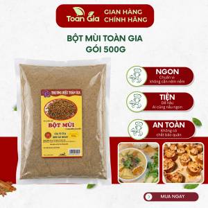 Bột mùi nguyên chất gói 500g mác vàng gia vị ướp thịt nấu canh chiên xào đậm vị