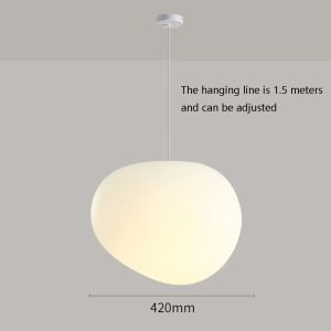 Nordic Creamy Style Cobblestone Small Pendant Lamp Simple Creative Bar Bedside Bedroom Porch Aisle Shop Decorative Lamps