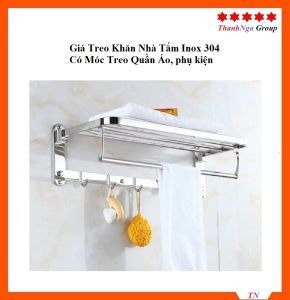 Giá Để Khăn Nhà Tắm Móc treo quần áo Inox 304
