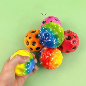 High Elasticity Rainbow PU Foam Bouncy Ball: A Sensory Fidget Toy