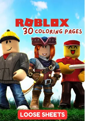 Roblox 30 A4 Coloring Pages – Loose Sheets | Coloring Book for Kids & Adults | Stress Relief