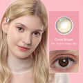 【New Arrivlas 14.2mm】Magister Contact Lens Graded(0.00~-6.00) Nils Brown Natural Pupil Dilation 1Pair(2Pcs) Graded Coloured Contact Lenses+Free Lens Case. 