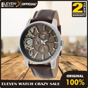 [Promo] Jam Tangan Pria FS ME 1098 / ME1098 Mechanical Twist Gray Dial Brown Leather Original Garansi 2 Tahun [✔COD][100% Authentic]