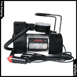 【VIP】 12V DC Car Inflator Pump with Pressure Gauge Compact Portable Air Compressor for Vehicles and Bikes