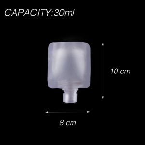 10Pcs Lotion Packaging Bags Transparent Empty Liquid Squeeze Pouch Travel Liquid Cosmetics Shower Gel Shampoo Storage Bag Portable Ketchup Salad Dressing Squeeze Sealed Bag