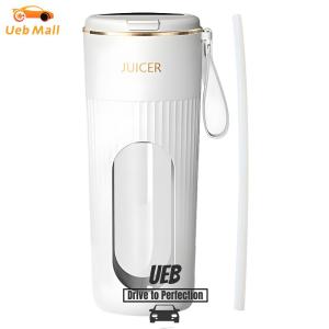 [UEB Mall] 340ml Portable Juicer Juicer Bottle Rechargeable Mini Electric Juicer 1200mAh Juice Extractor 14 Blades for Home Office Travel