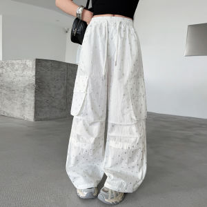 Girls Cargo Pants Kids Solid Color with Star Print Sweatpants Children Fashion Streetwear Hip Hop Pants New Teen Casual Trousers