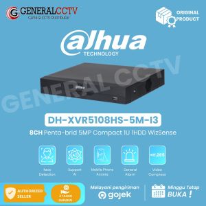 Dahua XVR DH-XVR5108HS-5M-I3 8 Channels Penta-brid 5MP Compact 1U 1HDD WizSense DVR