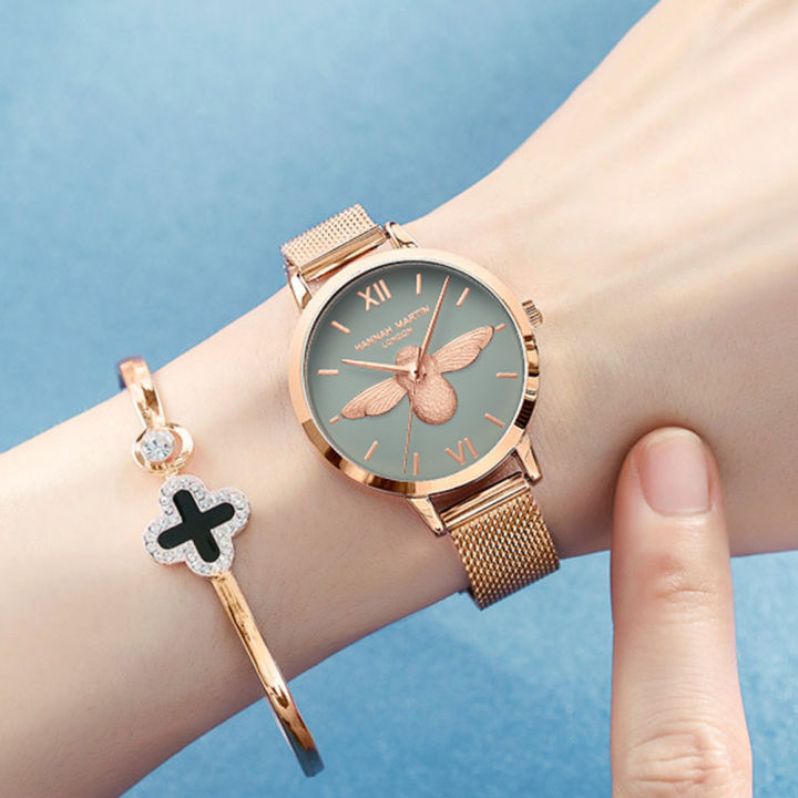 Jam Tangan Wanita Hannah Martin 100% Original Tahan air Fashion CEWEK Quartz Perempuan Arloji cewe Tangan FREE BOX