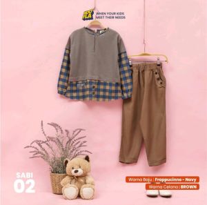 Setelan Anak Perempuan Sabina One Set Frappucino - Dark Brown