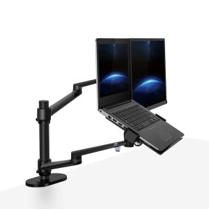 Monitor Stand Laptop Stand Height Adjustable Flexible Swivel LCD Led Monitor Stand Laptop Dual Arm Monitor Riser Mount