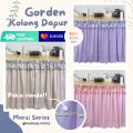 Gorden Kolong Dapur Minimalis - Tirai Kolong Dapur Renda - Hordeng Kolong Dapur Rimpel Pastel. 