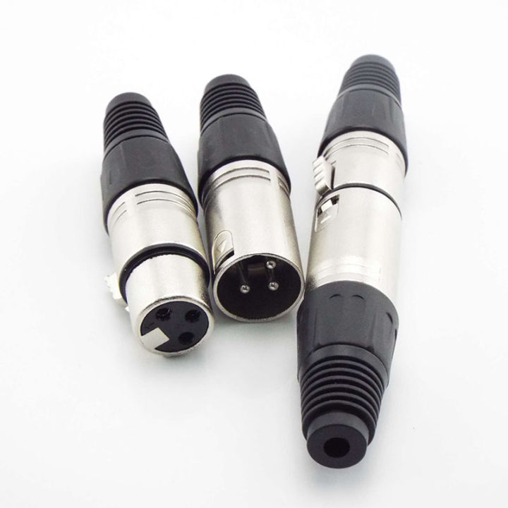 Core Pin Adapter 3 Pin 4 pin core XLR power Connector Adapter male female Audio Cable ...