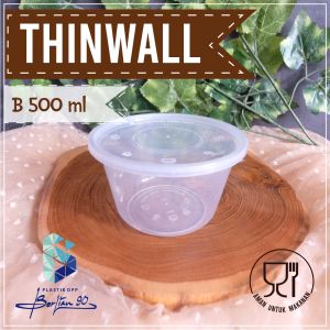 Mangkok Plastik 500 ml ISI 25 PCS / Kotak Makan Foodgrade / Food Container/Wadah Sop Buah/Tempat Nasi Kuning/Uduk