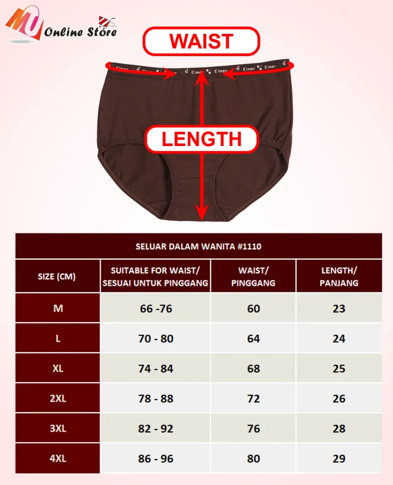 MU SELUAR DALAM WANITA DEWASA 2IN1 / PAKAIAN DALAM WANITA / WOMEN