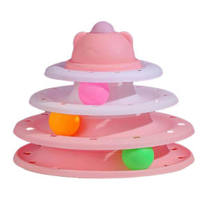 Đồ chơi mèo tháp 3 tầng kèm banh cho mèo đùa nghich vui nhộn giảm stress