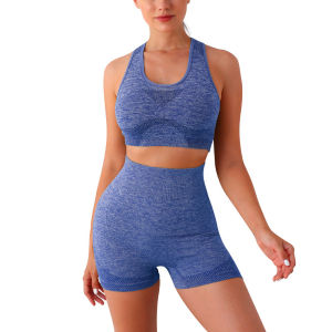 Womens yoga clothes Sportswear Tight tops Tight pants Spring and summer Short sportswear Fitness clothes Solid colors