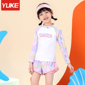 Set bơi bé gái tay dài quần đùi QCCC Summner