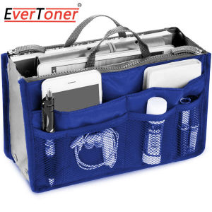 Evertoner Organizer chèn Túi nữ ni lông túi xếp đồ du lịch chèn túi xách ví túi lớn phụ nữ trang điểm Túi đựng mỹ phẩm giá rẻ Túi tote nữ túi xách tổ chức Lưu trữ