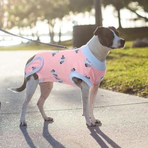 OUTOPEN Adjustable Dog Anti-Licking Jumpsuit Breathable High Elastic Dog Sterilization Suit Pet Care Clothing Comfortable Dog Diaper Spay Neuter Recovery
