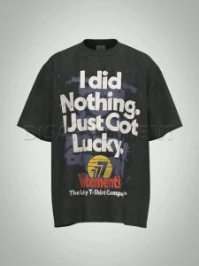 Vetements 2023ss New Summer Washed And Worn Embroidered Logo R Mens And Womens Short-Sleeved T-Shirts