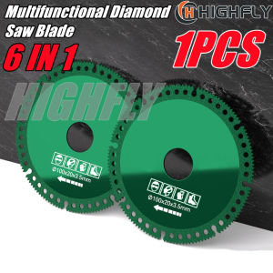 1Pcs 6 in 1 Diamond Cutting Disc Multi-function Tile Rock Slab Marble Color Steel Tile Iron Metal Angle Grinder Dry Saw Blade