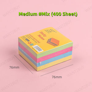 UMI 100 Sheet Colorful Notepad Sticky Paper Note Morandi Memo Pad Label Sticker Bookmark Office Student Stationery 便利贴留言便签纸