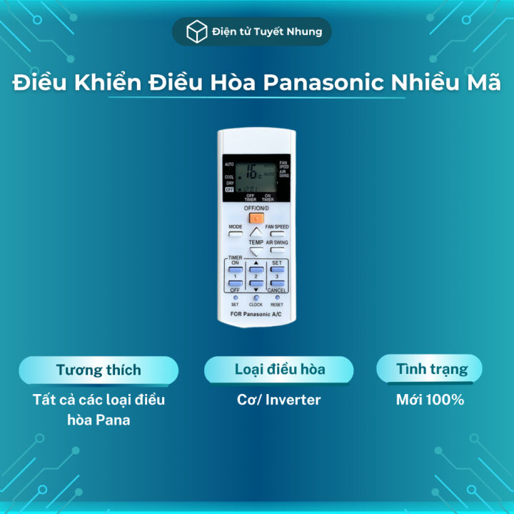 Điều Khiển Điều Hòa Panasonic 1 Chiều/ 2 Chiều, Remote Máy Lạnh ...