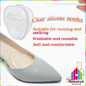 Homehub Reusable Women Clear Silicone High Heel Insoles Pad Foot （1 pair）Protection Anti Slip Shoe Insoles