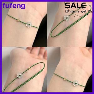 fufeng Fashion Creative Lucky Rich Flower Hand Rope Ring For Women Men Adjustable Handmade Braid Bracelets Jewelry Couple Gifts