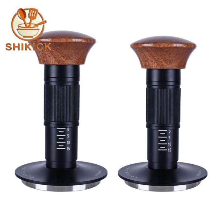 SHIKICK SUS304 Dụng cụ nén cà phê cho máy pha cà phê Espresso có dấu hiệu Tự động phát hành Dụng cụ nén cà phê lò xo Chuyên nghiệp Phản hồi âm thanh Búa đập bột cà phê Pha cà phê