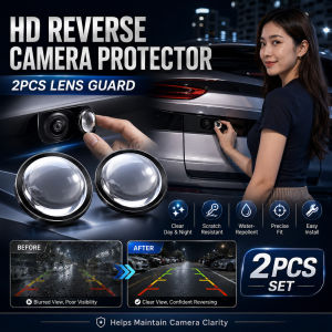 [2-Pack] Universal Car Camera Lens Protector 360 Rear View Camera Cover  Waterproof Transparent Lens Guard Dustproof Camera Cover Scratch Protection Vehicle Accessories