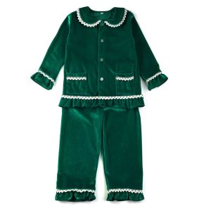 Mudbala Kids Baby Boys Sibling Matching Outfits Red Velvet Santa Pajamas Set Winter Baby Girls Lace Christmas Pyjamas2026