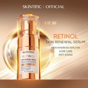 SKINTIFIC Retinol Anti-Aging Two-Step Kit 20ml+30g Adenosine+EGT+Symative Compound Smooth Skin Texture Improve Acne & Marks Boost Facial Radiance Fade Fine Wrinkles Refine Pore Roughness Relieve Retinol Dry Irritation
