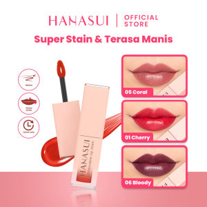 HANASUI Tindorable Lip Tint Stain Hydrating TRansferproof Light Liptin Pigmented High Coverage 12H Lasting