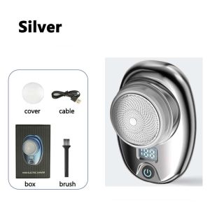 Mini Electric Shaver Led Digital Display Shaver Type-C Fast Charging Portable Scraper Waterproof Pocket Size Shaver for Travel