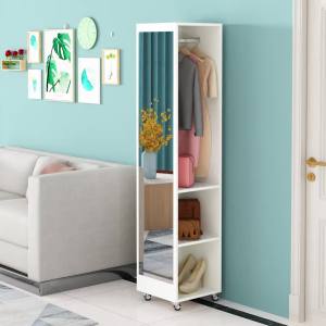 Mirror Stand Full Body Stand Mirror Dressing Mirror Full Body Mirror Stand Mirror With Rack Simple mobile storage cabinet for living room and bedroom rotatable and multifunctional